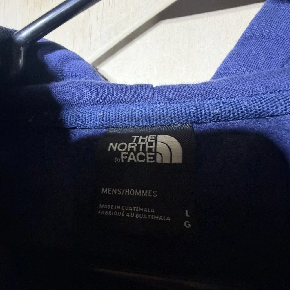 The North Face Men's Large Blue Pullover Hoodie Logo Sweatshirt Outdoor Casual